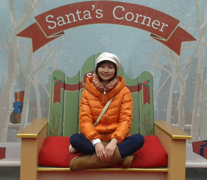 Ashley as Santa, Dec. 22, 2014