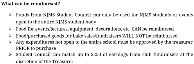 What can be reimbursed?
