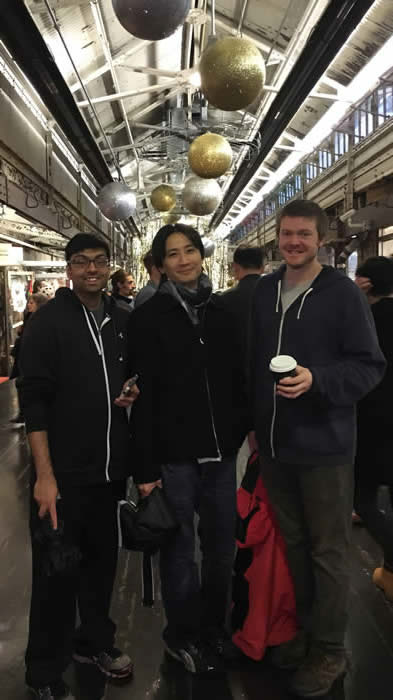 Jimmy, Daigo, and Tom at Chelsea Market on Dec. 22, 2015