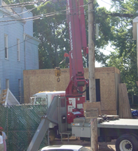 Habitat house site at 8:00AM