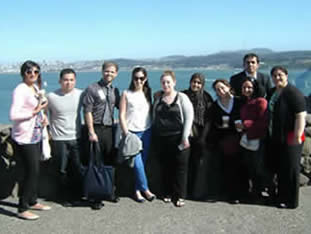Residents at Golden Gate Bridge, CA
